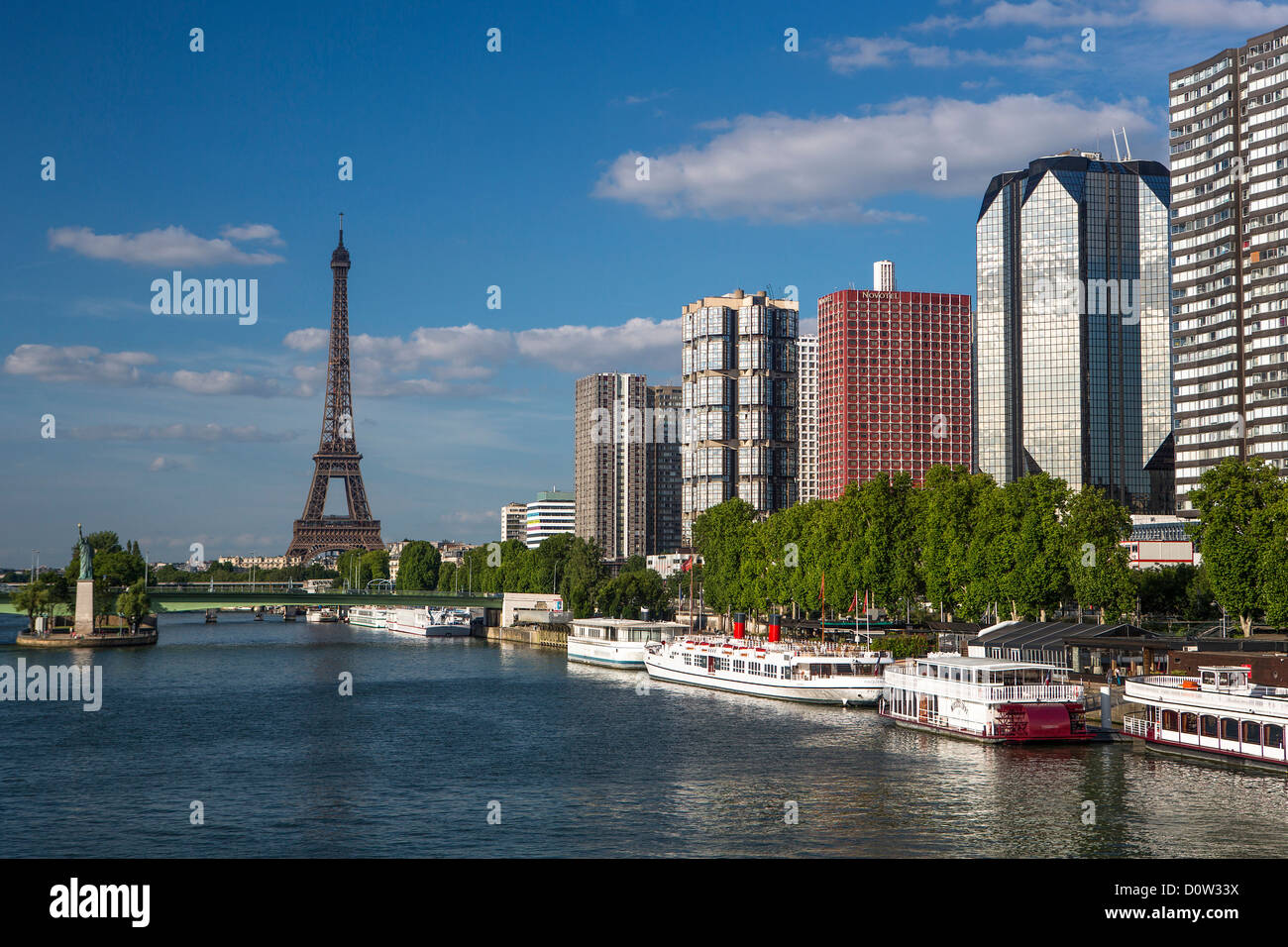 France, Europe, travel, Paris, City, Eiffel Tower, Statue, Seine, River, architecture, art, monumental, buildings, symbol, landm Stock Photo