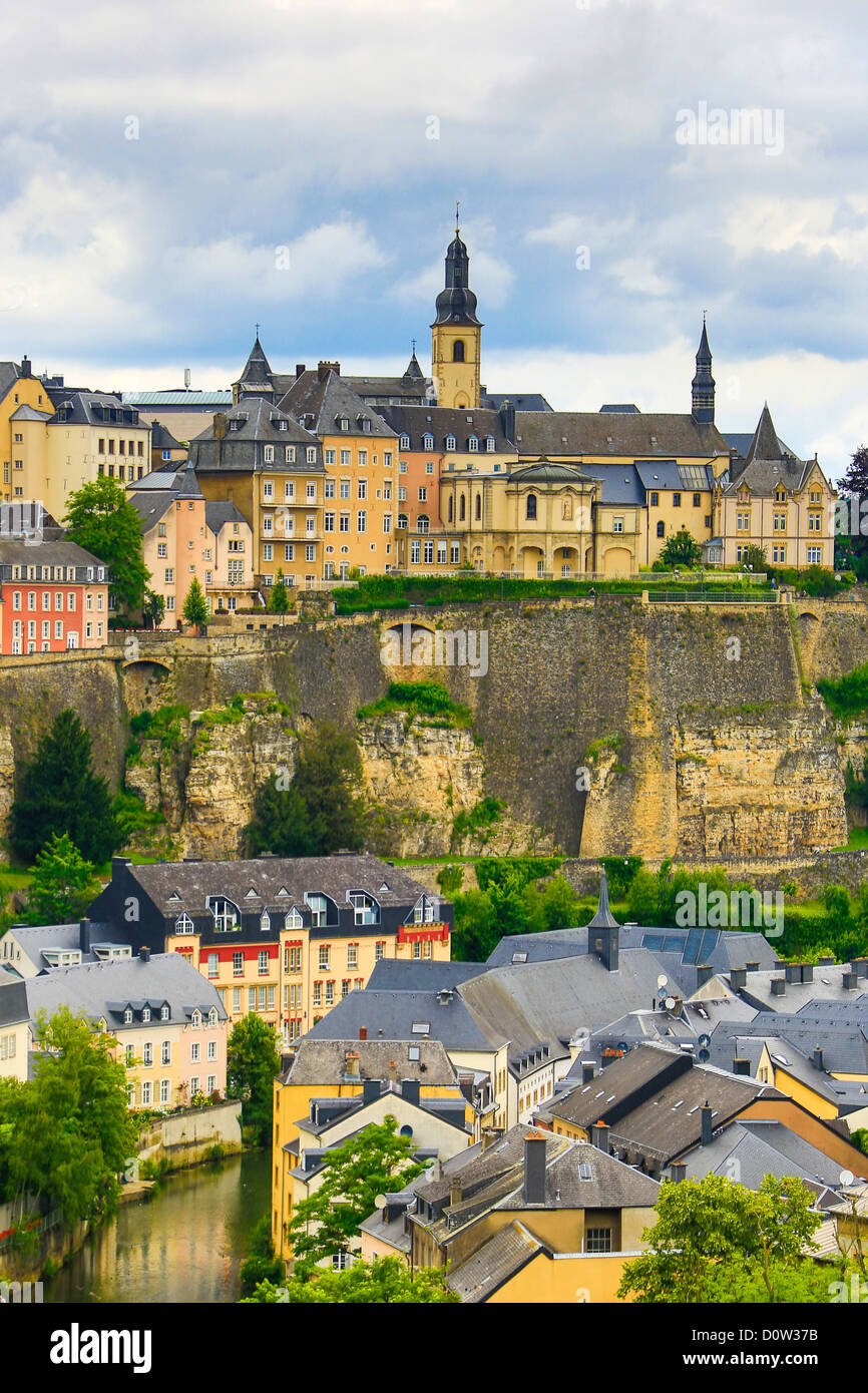 Luxemburg, Europe, travel, City, world heritage, architecture, center, city center, downtown, old town, skyline, Unesco Stock Photo