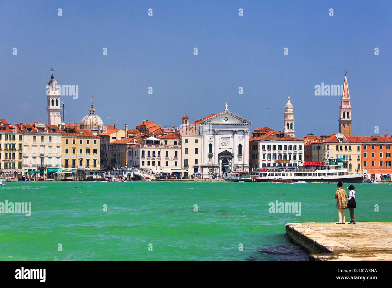 Italy, Europe, travel, Venice, Campanile, Belfry, Palace, ducale, Canal Grande, palace, san Marco, skyline, square, tourism, Une Stock Photo