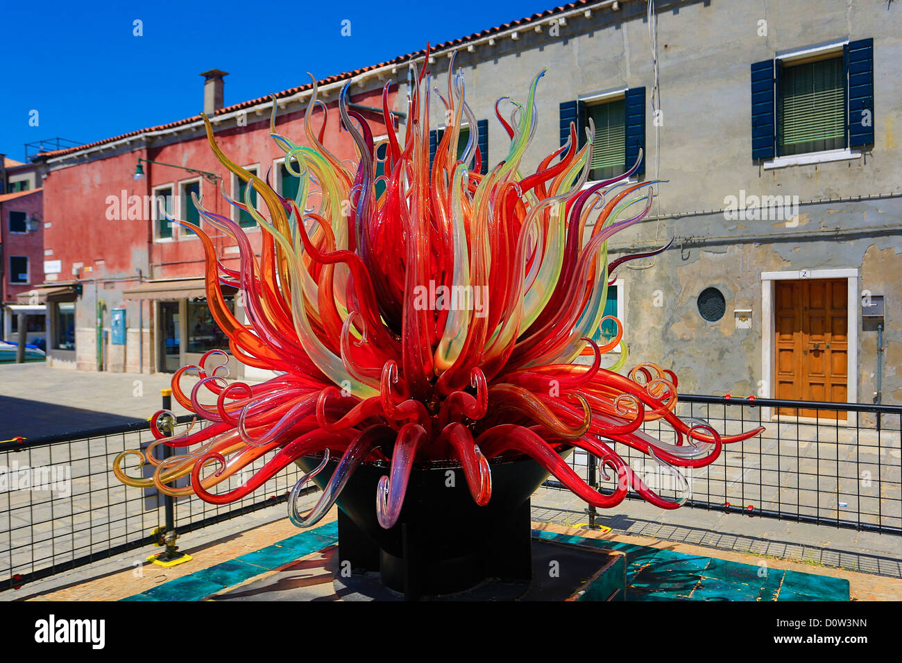 Italy, Europe, travel, Murano, Glass, Monument, red, tourism, Unesco, Venice Stock Photo