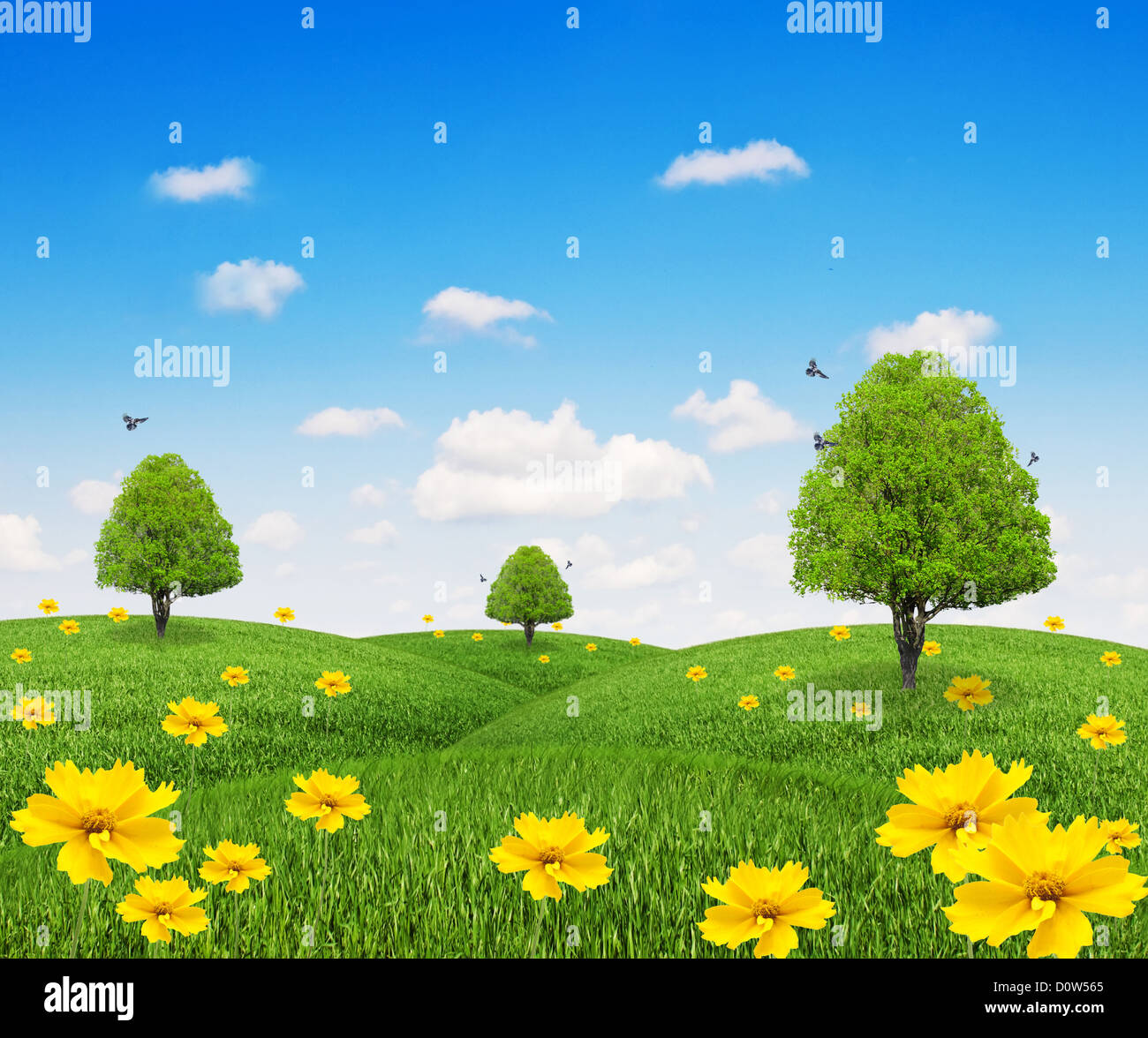 mounds of grass Stock Photo - Alamy