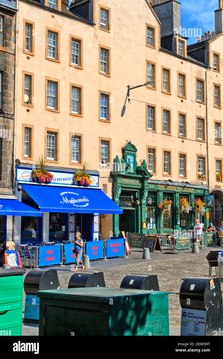 Restaurants and bars, Grassmarket, Edinburgh, Scotland Stock Photo Alamy