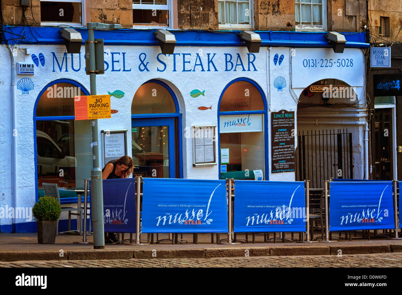 Mussel and Steak Bar, Grassmarket, Edinburgh, Scotland Stock Photo Alamy