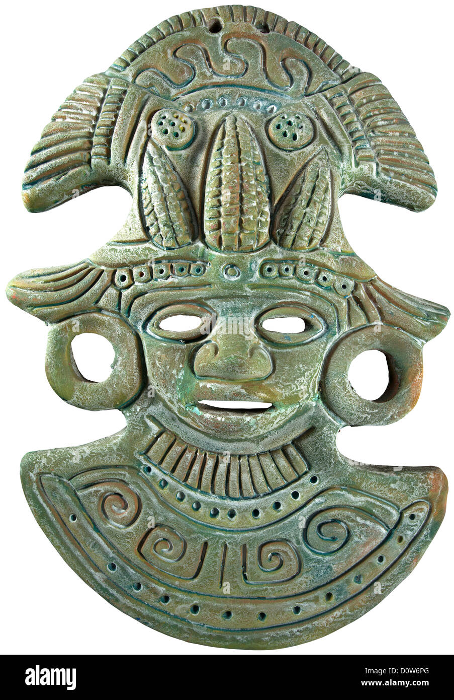 Aztec Mayan Maize God Mask - Mexico Stock Photo