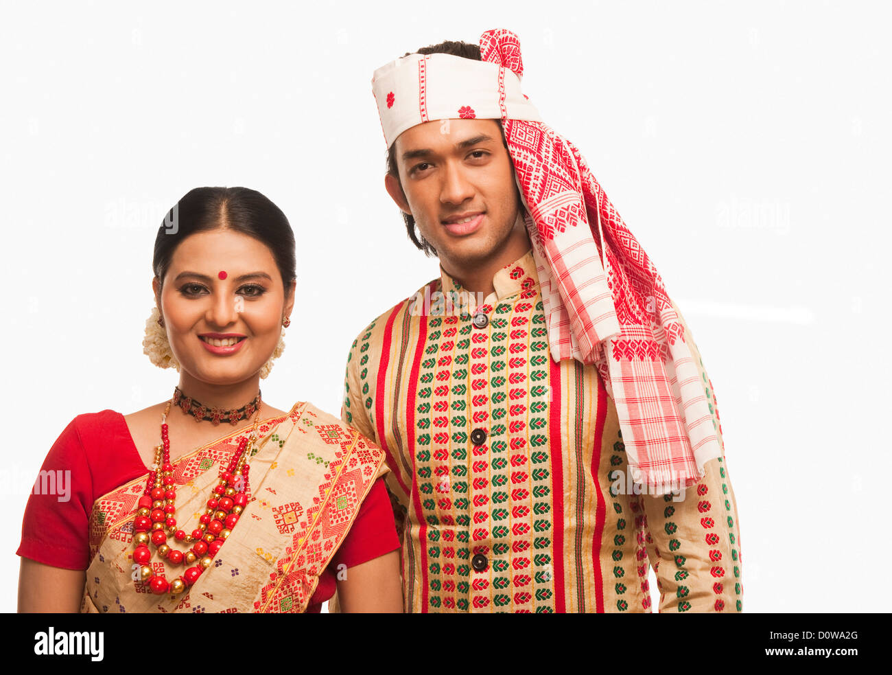 Indian couple in traditional clothing hi-res stock photography and ...