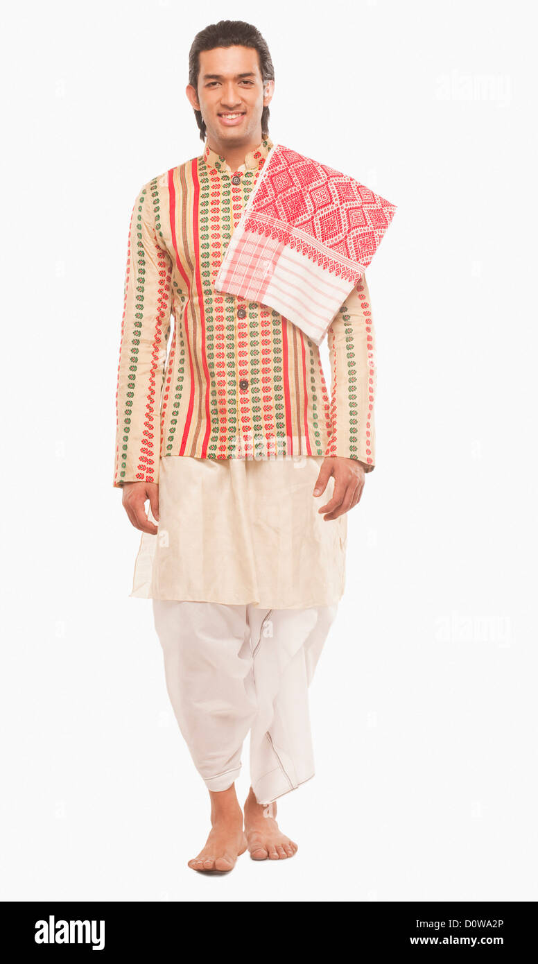 Dhoti: Also called pancha, mardani, suriya or veshti, is a piece of cloth,  usually 4.5 metres long, wrapped arou… | Indian men fashion, Fashion suits  for men, Dhoti