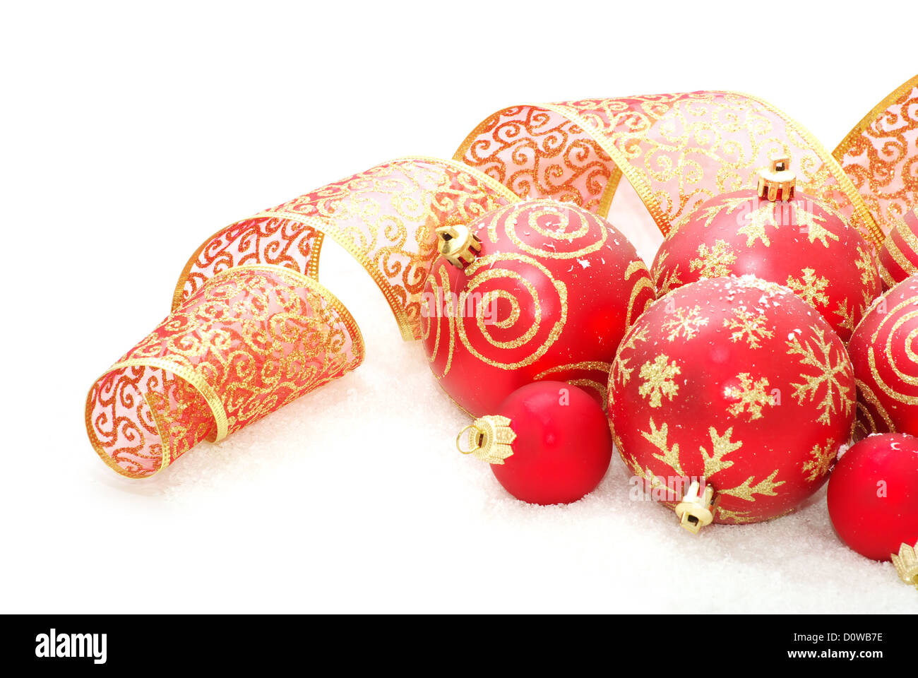 Christmas decoration over white background Stock Photo