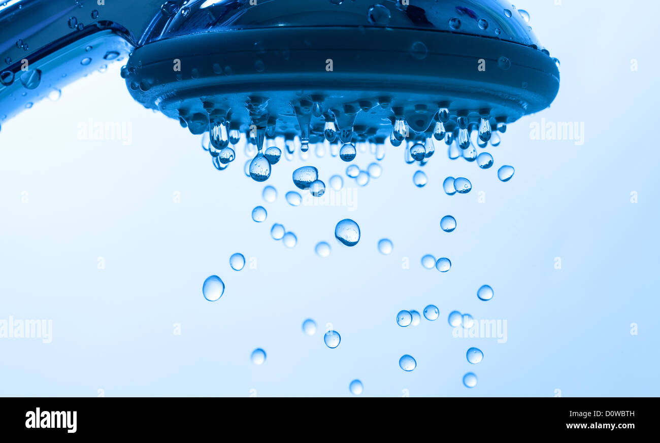 Shower Head with Droplet Water Stock Photo Alamy
