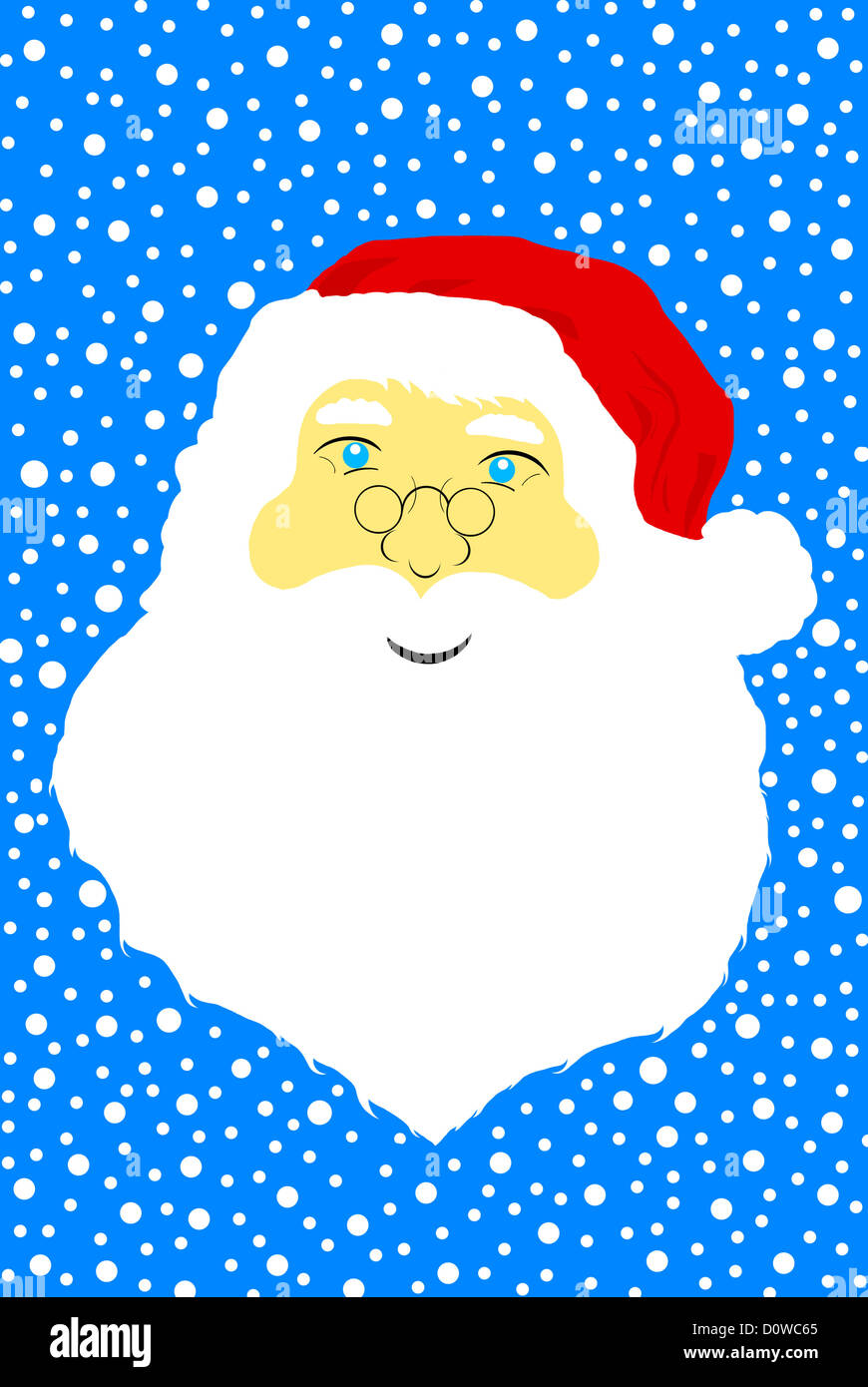 Face of Santa Claus Stock Photo