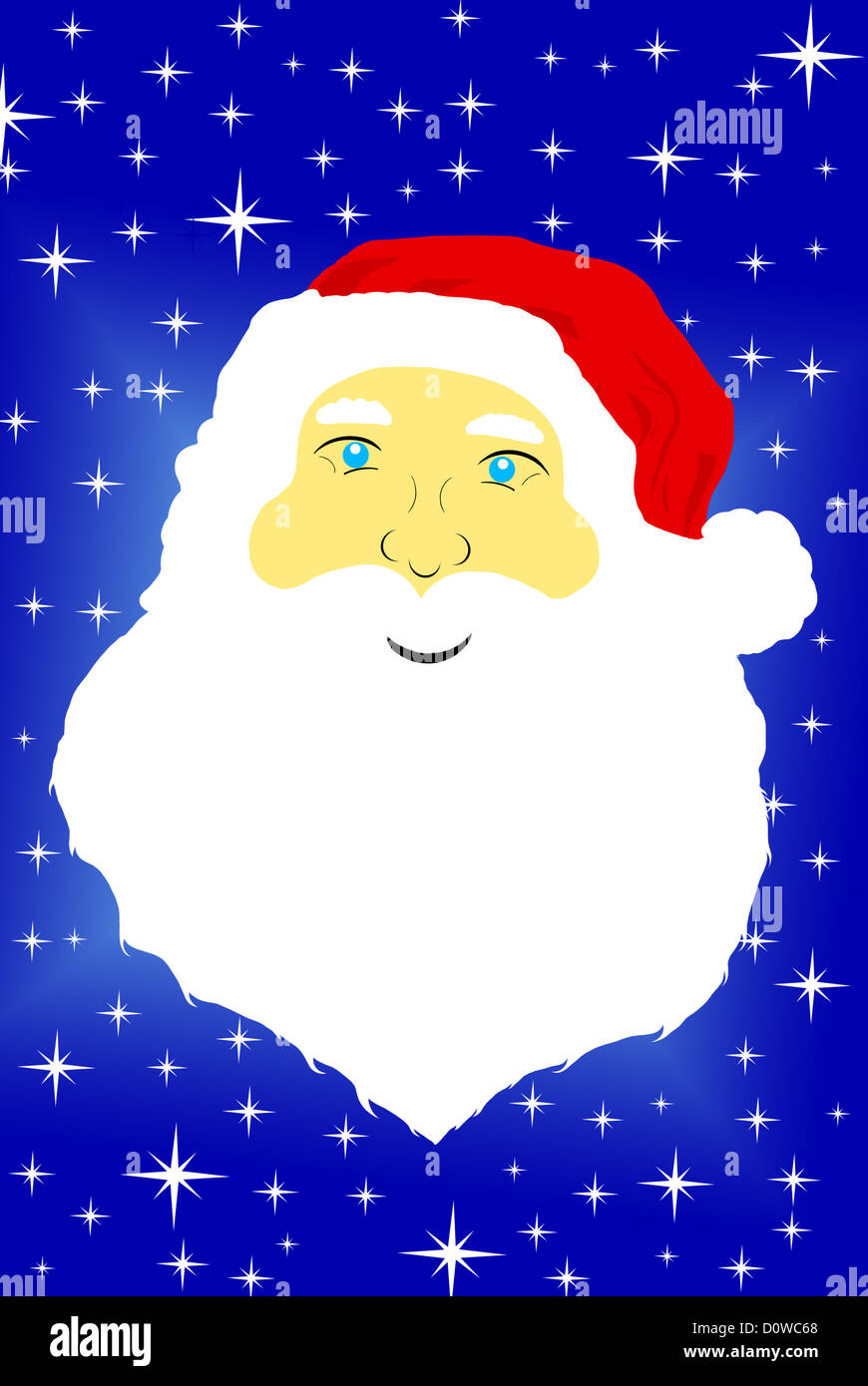 Face of Santa Claus Stock Photo