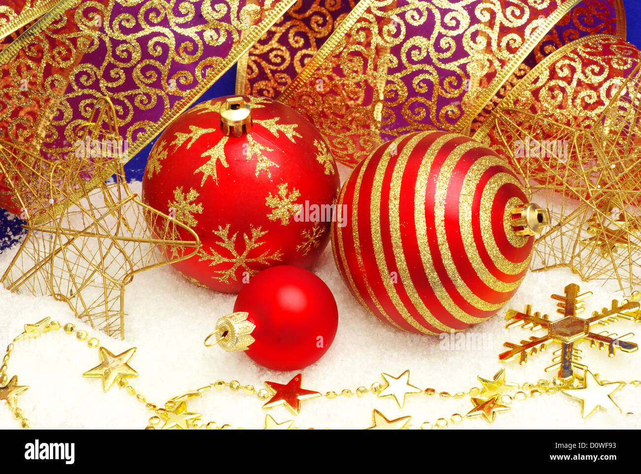 Christmas balls isolated on the white background Stock Photo