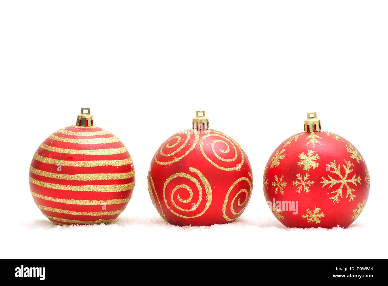christmas balls isolated on a white background Stock Photo
