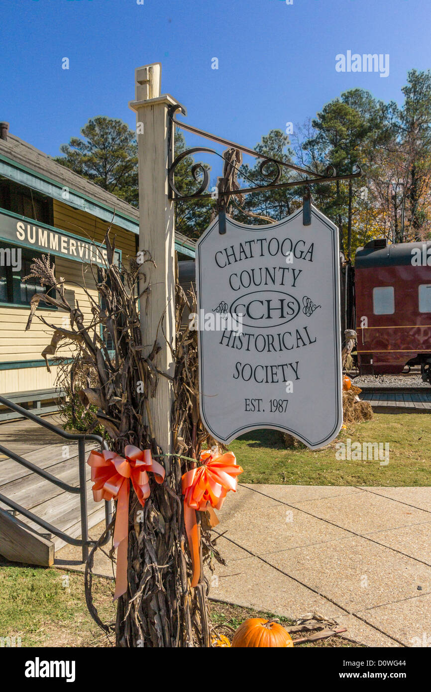 Summerville Ga passenger train station Chattooga county historical