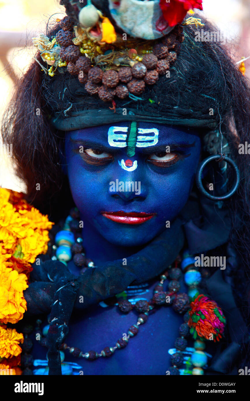 Indian little child representing lord Shiva Stock Photo - Alamy