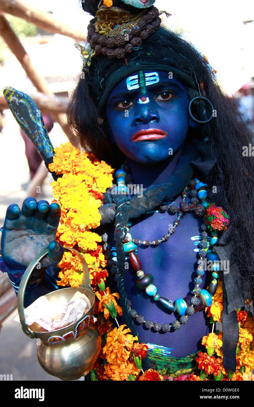Indian little child representing lord Shiva Stock Photo - Alamy
