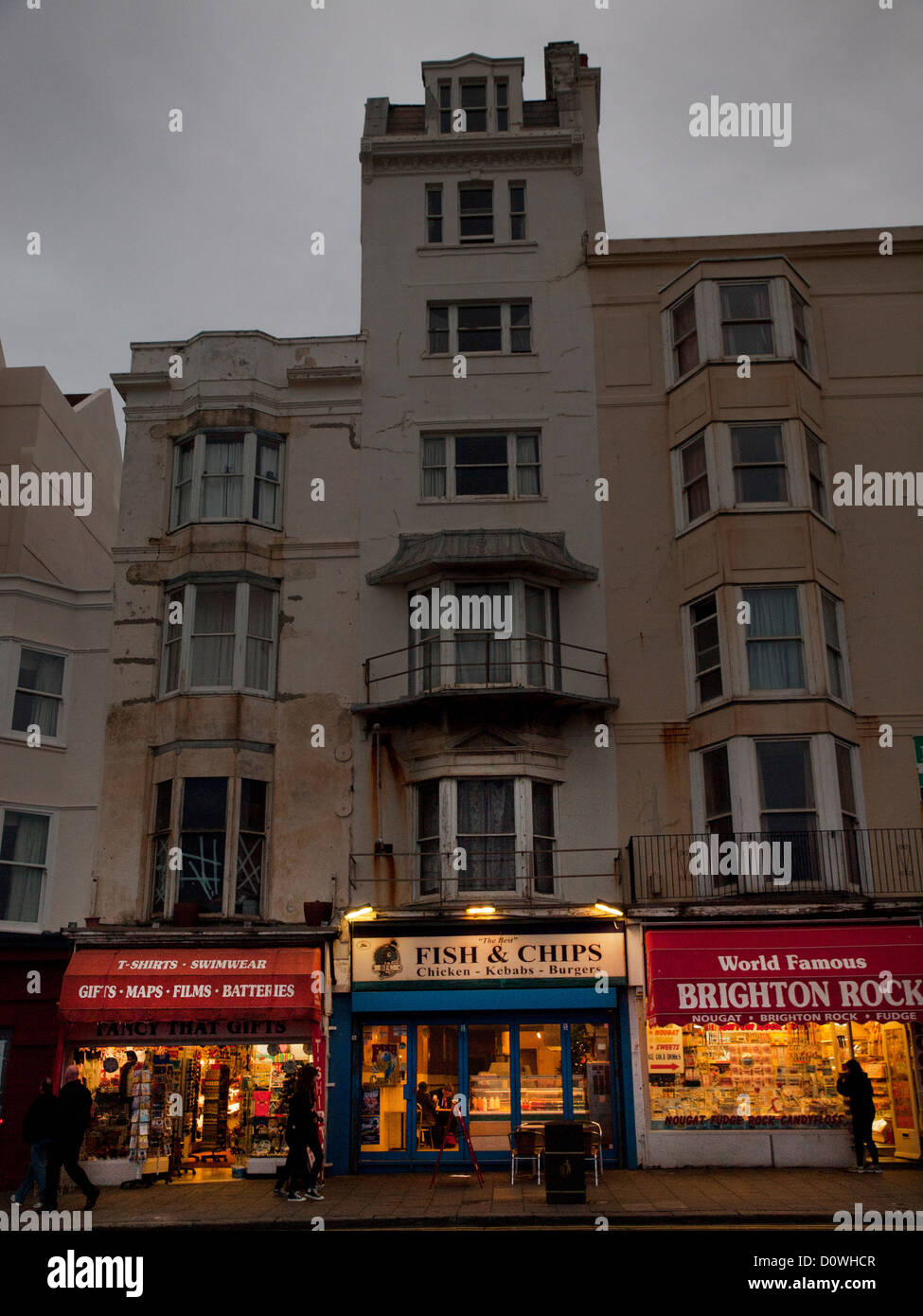 Brighton seafront on a cold evening Stock Photo Alamy