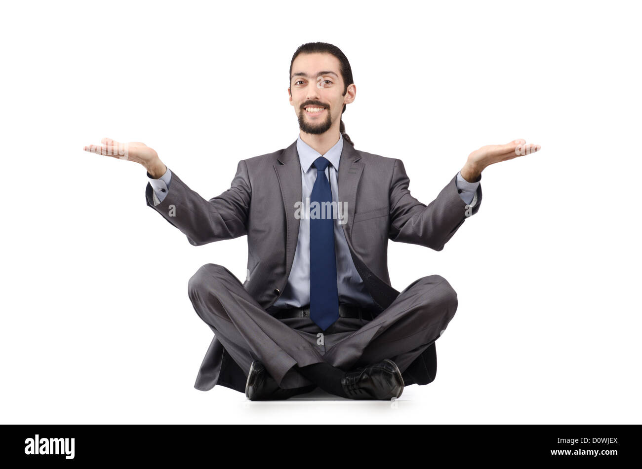 Businessman isolated on the white background Stock Photo - Alamy