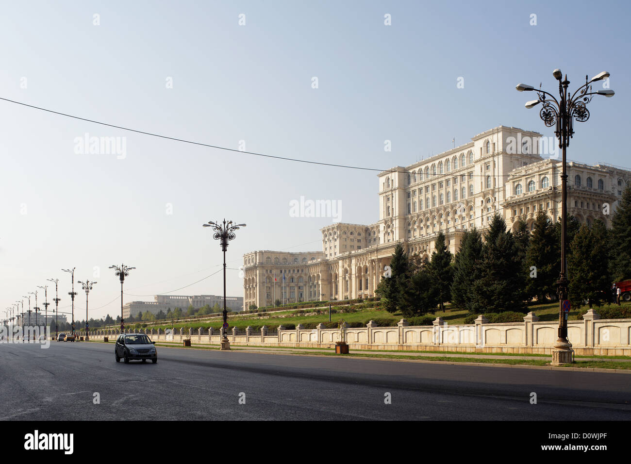Bucharest, Romania, the Parliament Palace on Piata Constitutiei Stock Photo