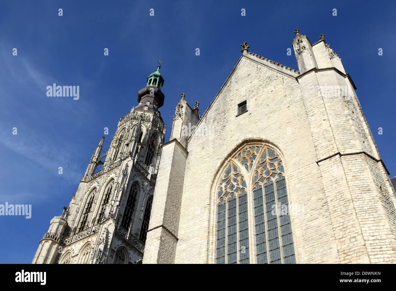The Grote Kerk, also known as Onze Lieve Vrouwekerk (Church of Our Lady), in Breda, the Netherlands. Stock Photo