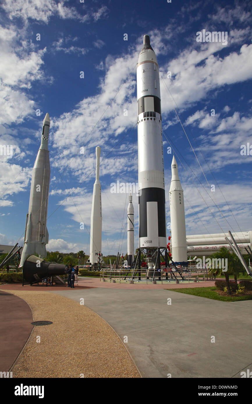 NASA Rocket Engine at the Kennedy Space Center in Florida Stock Photo ...