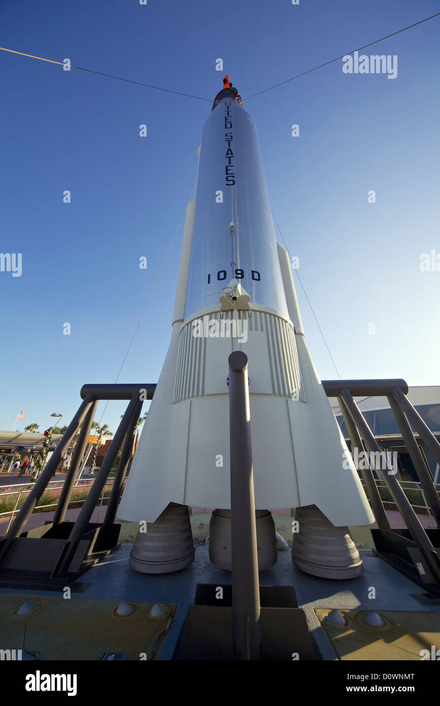 Rocket of the Kennedy Space Center in Florida Stock Photo