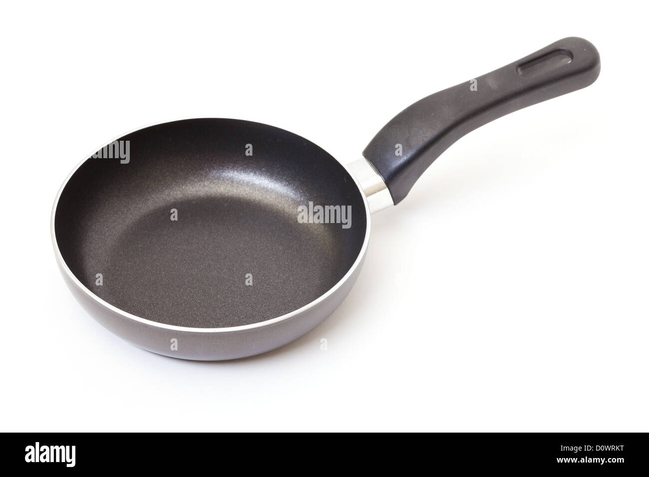 Black griddle, over white background Stock Photo