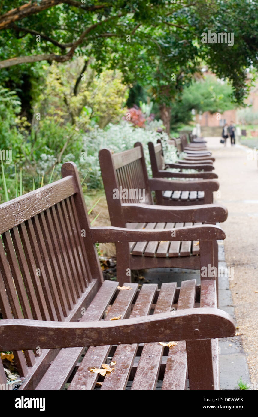 Empty London Park Bench High Resolution Stock Photography and Images