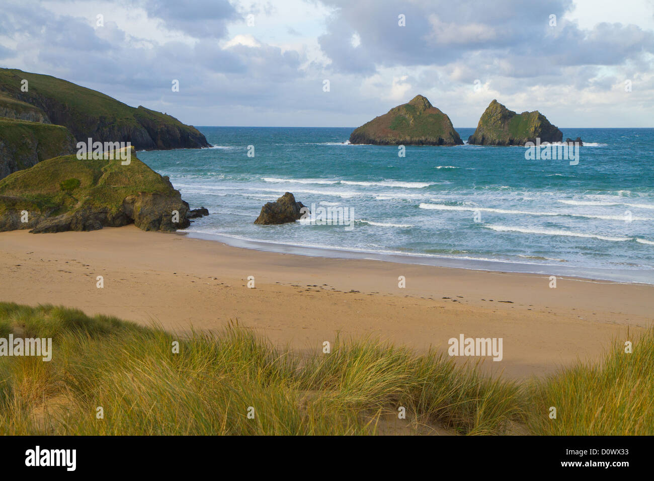 Holywell Bay beach Cornwall England United Kingdom near Newquay and on