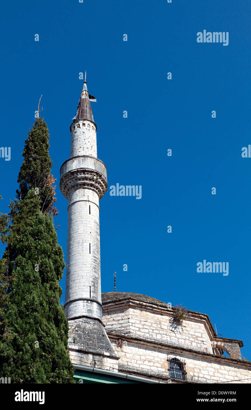 Aslan Pasha Mosque (near the old Koranic school) at Ioannina city in Greece Stock Photo