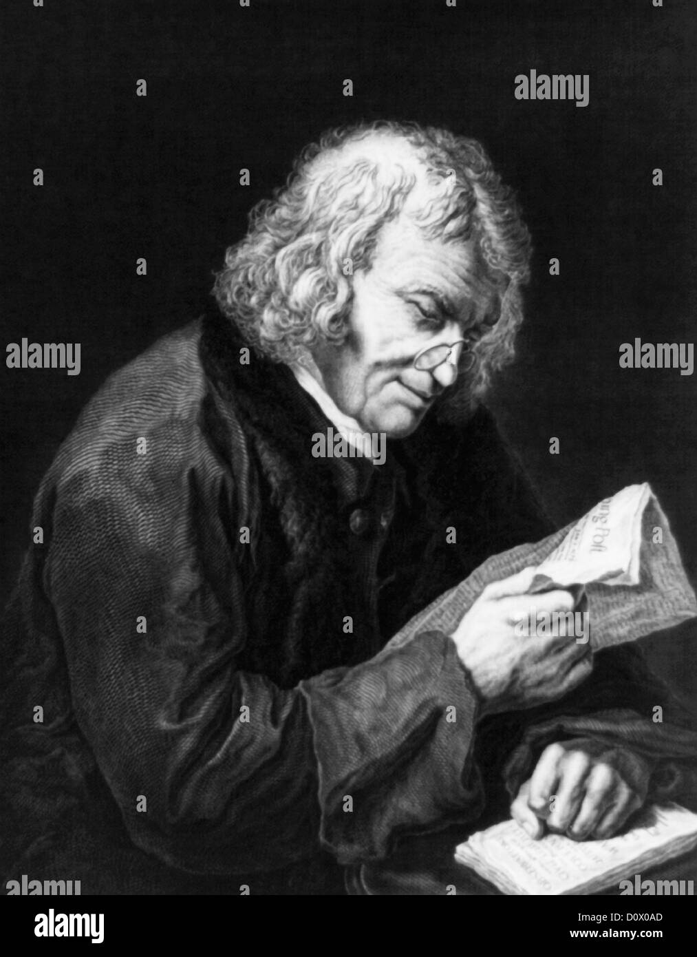 Vintage portrait of Benjamin Franklin Stock Photo - Alamy
