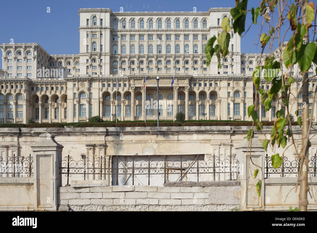 Bucharest, Romania, the Parliament Palace on Piata Constitutiei Stock Photo