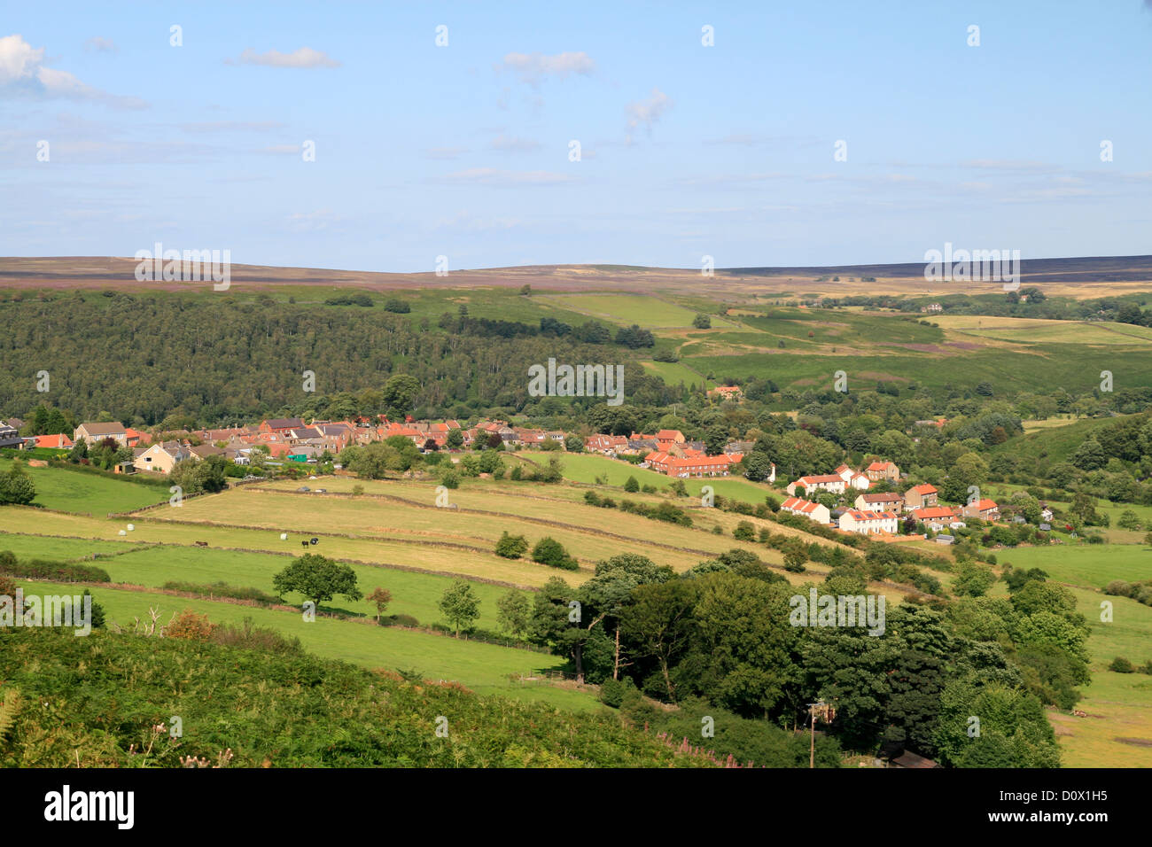 Castleton from Castleton Rigg North Yorkshire England UK Stock Photo