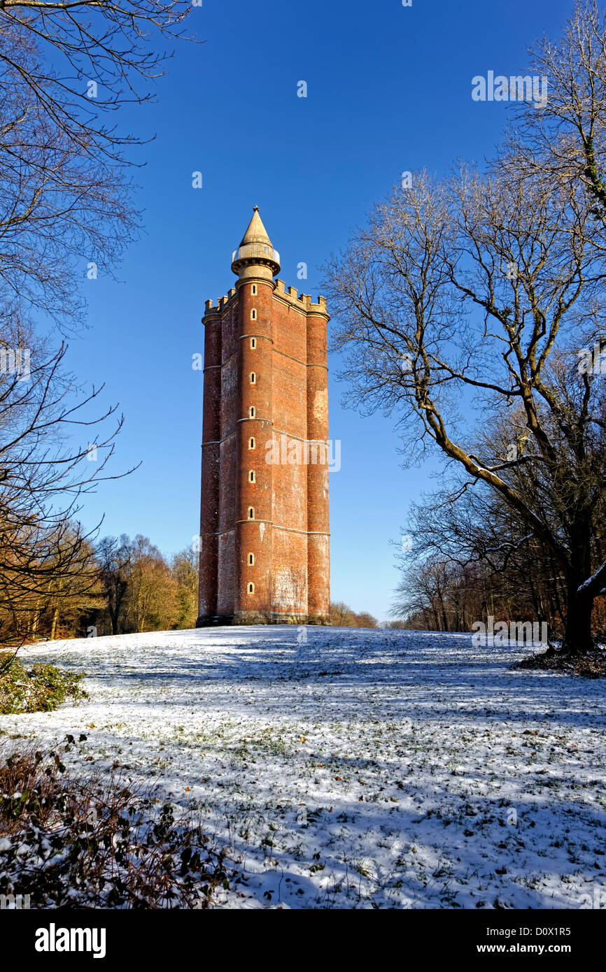 King Alfreds Tower is a160ft high triangular brick folly built on the