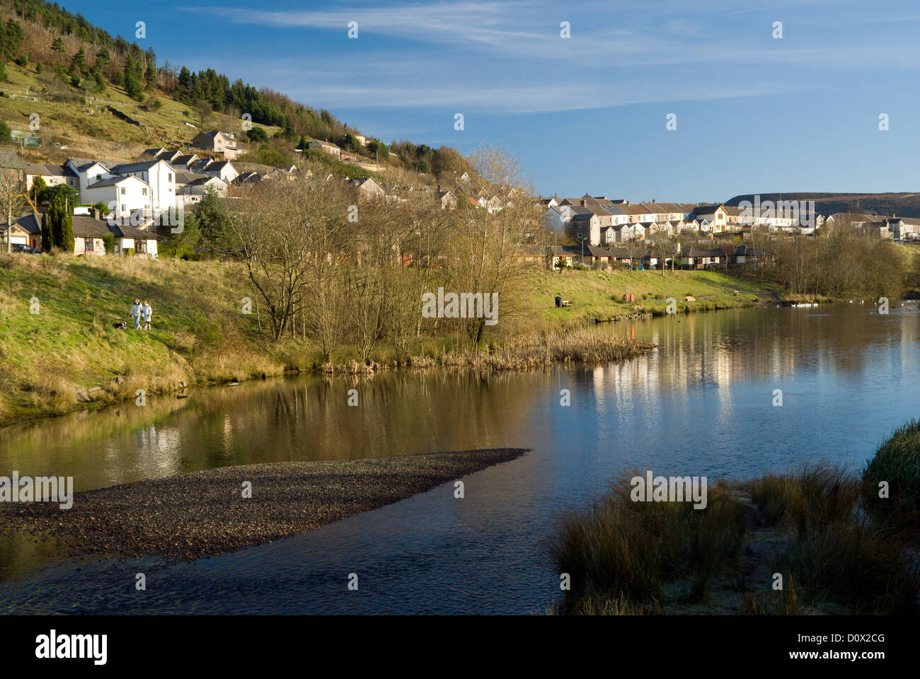 lake cwm clydach, clydach vale, rhondda valley, south wales, uk Stock