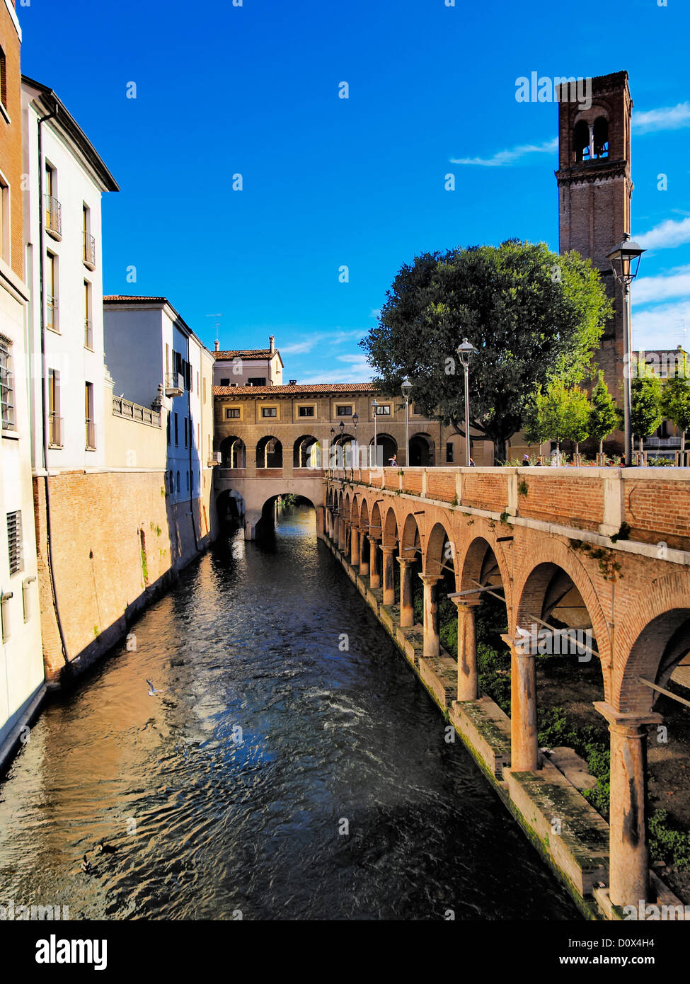 Canal in Mantua, Lombardy, Italy  Stock Photo