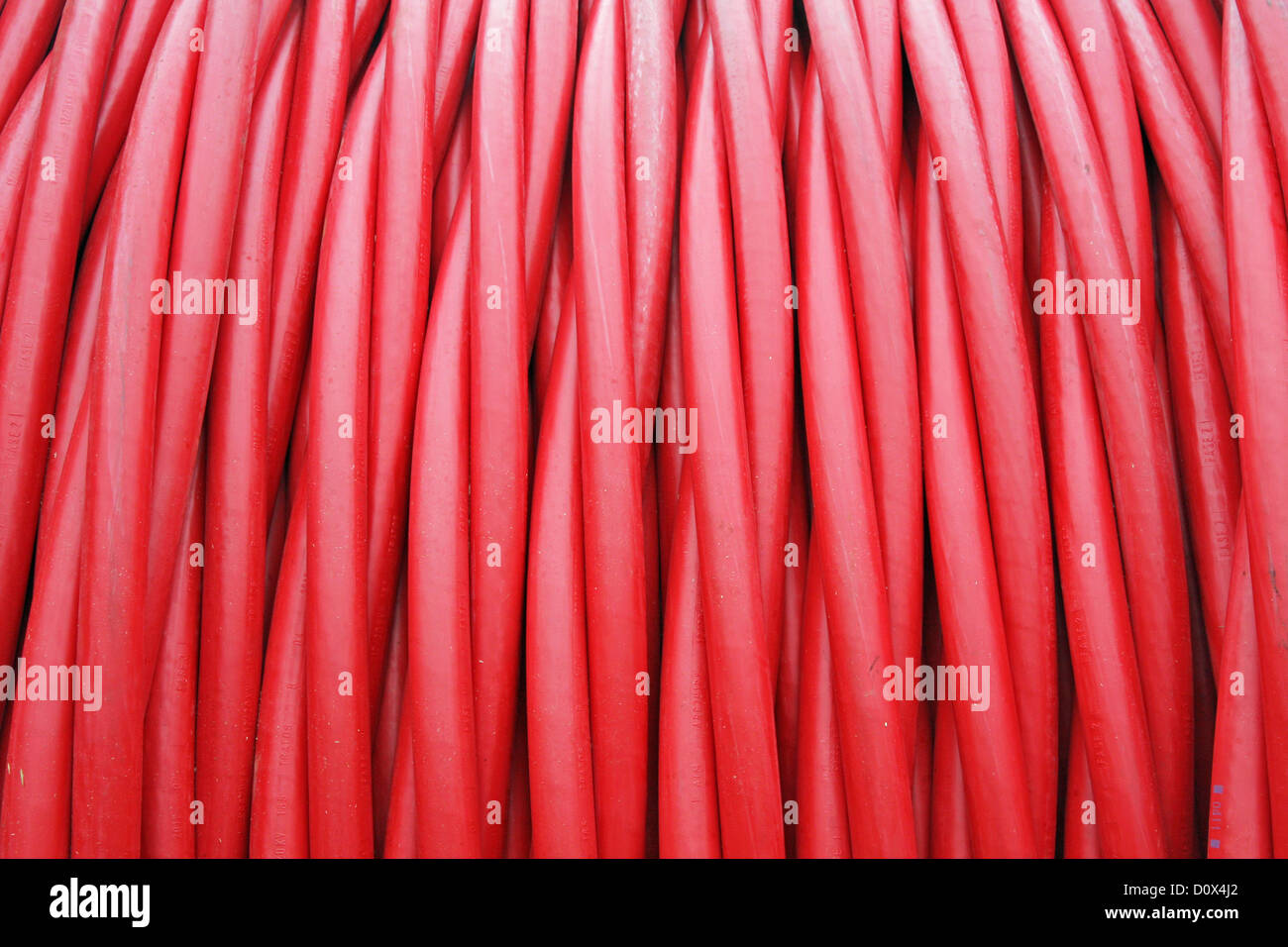 storage of Red cord coiled around a cylindrical Coil Stock Photo Alamy