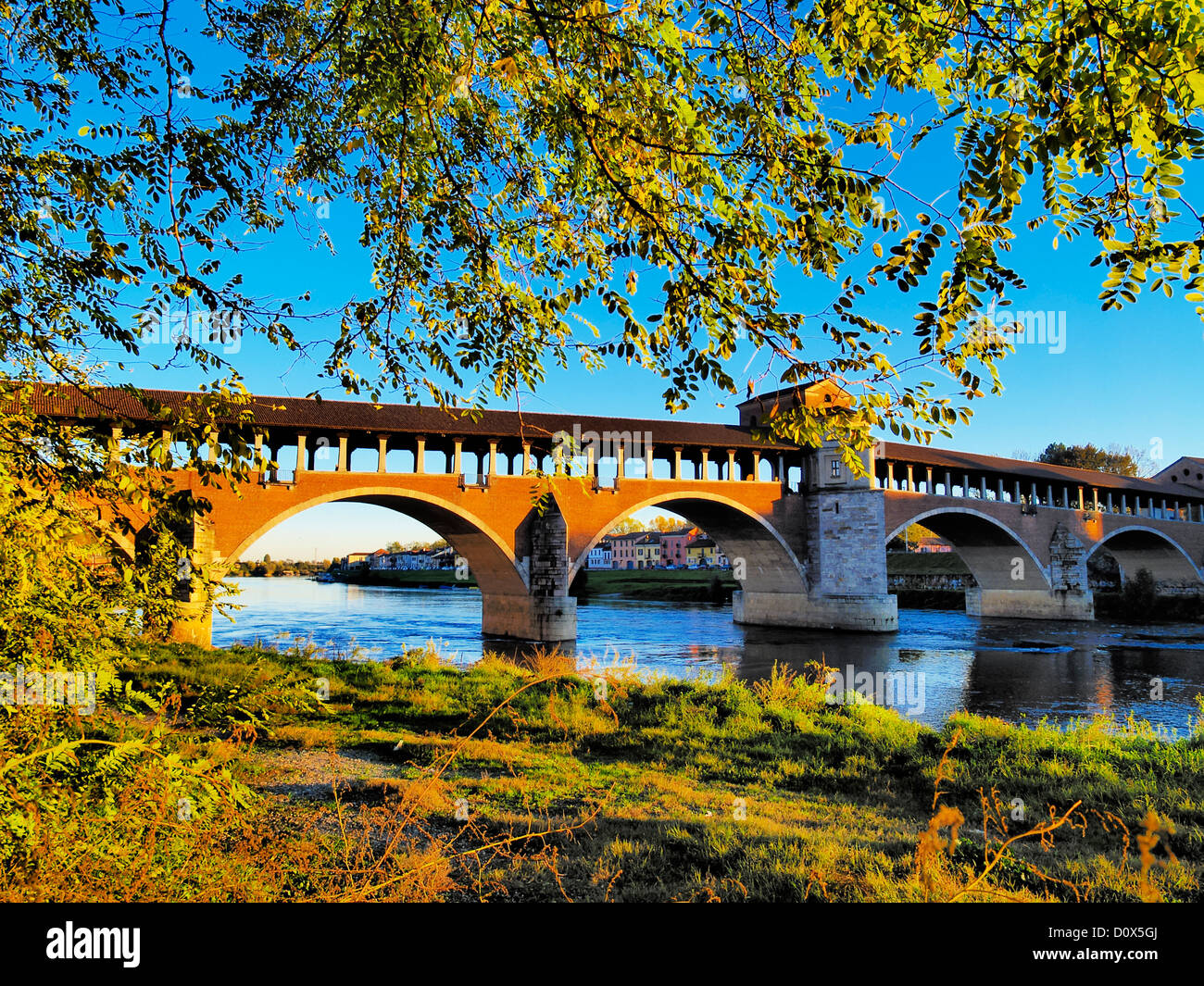 Ponte Coperto in Pavia, Lombardy, Italy Stock Photo Alamy