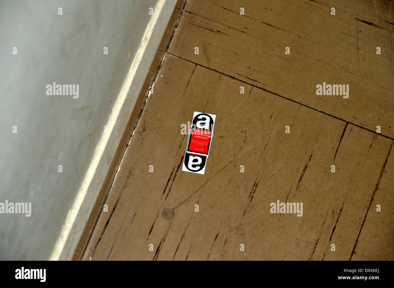 Asbestos Marked Floor Tile 3278 Stock Photo 52206970 Alamy