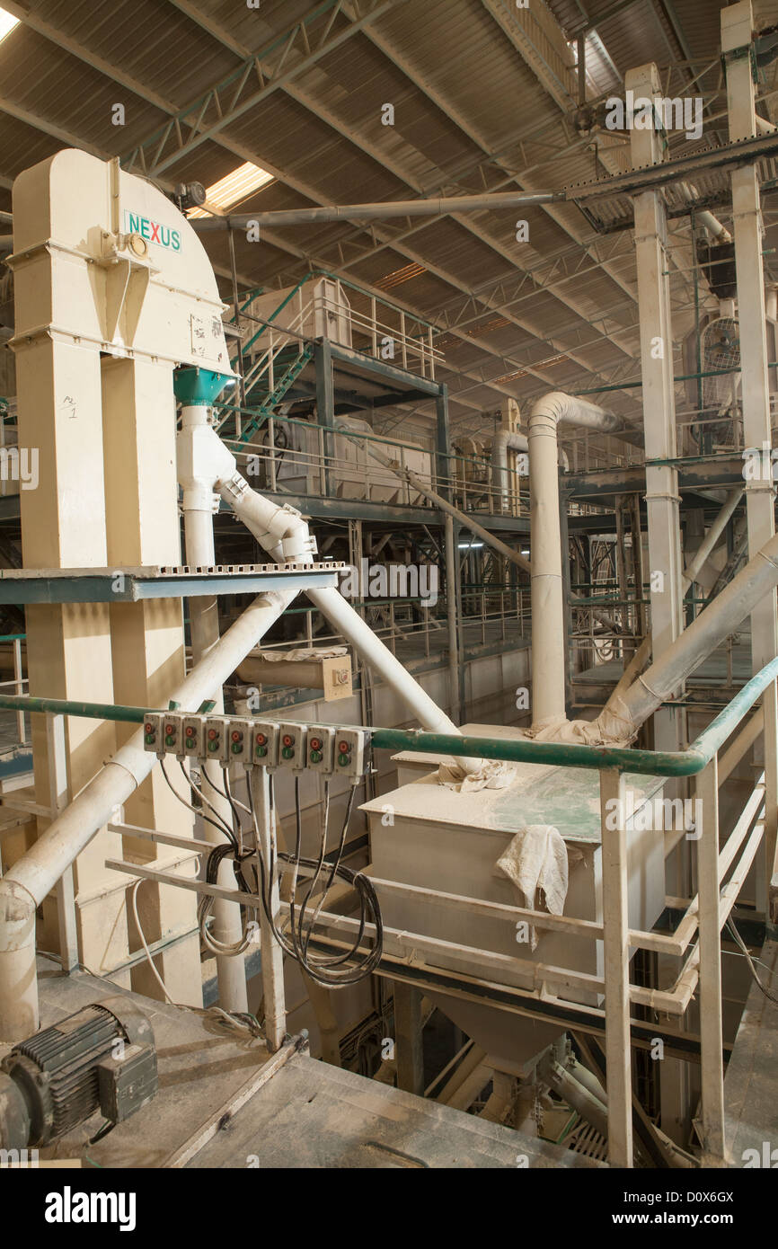 Machinery at a commodities warehouse in Dodoma, Tanzania, East Africa. Stock Photo