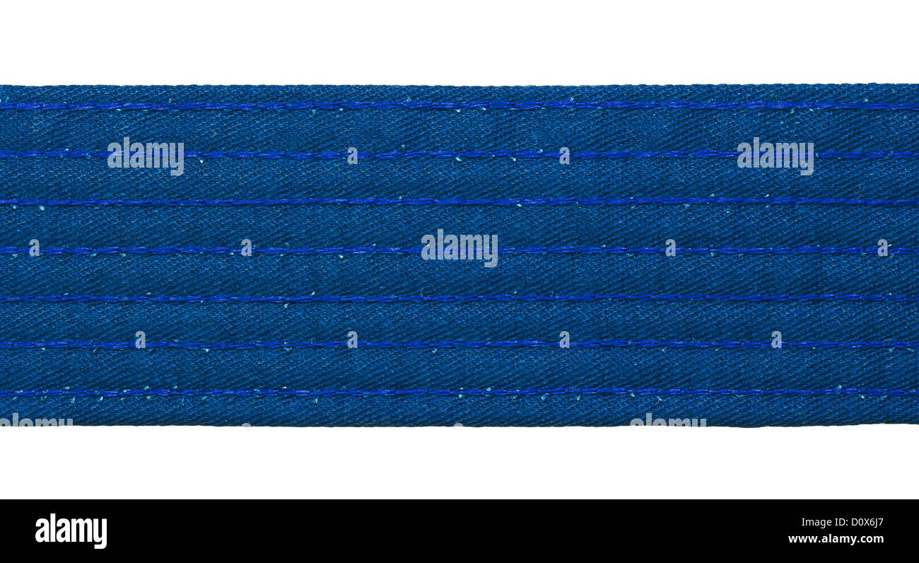 Karate blue belt closeup isolated on white background Stock Photo - Alamy