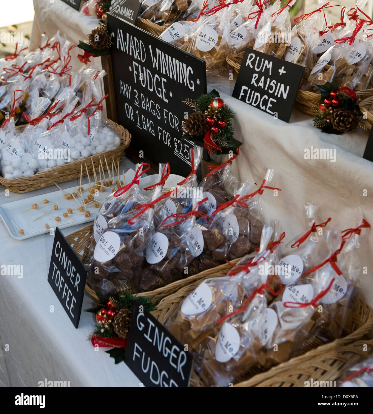 Cake and confectionery stall Skipton Christmas Market Stock Photo Alamy