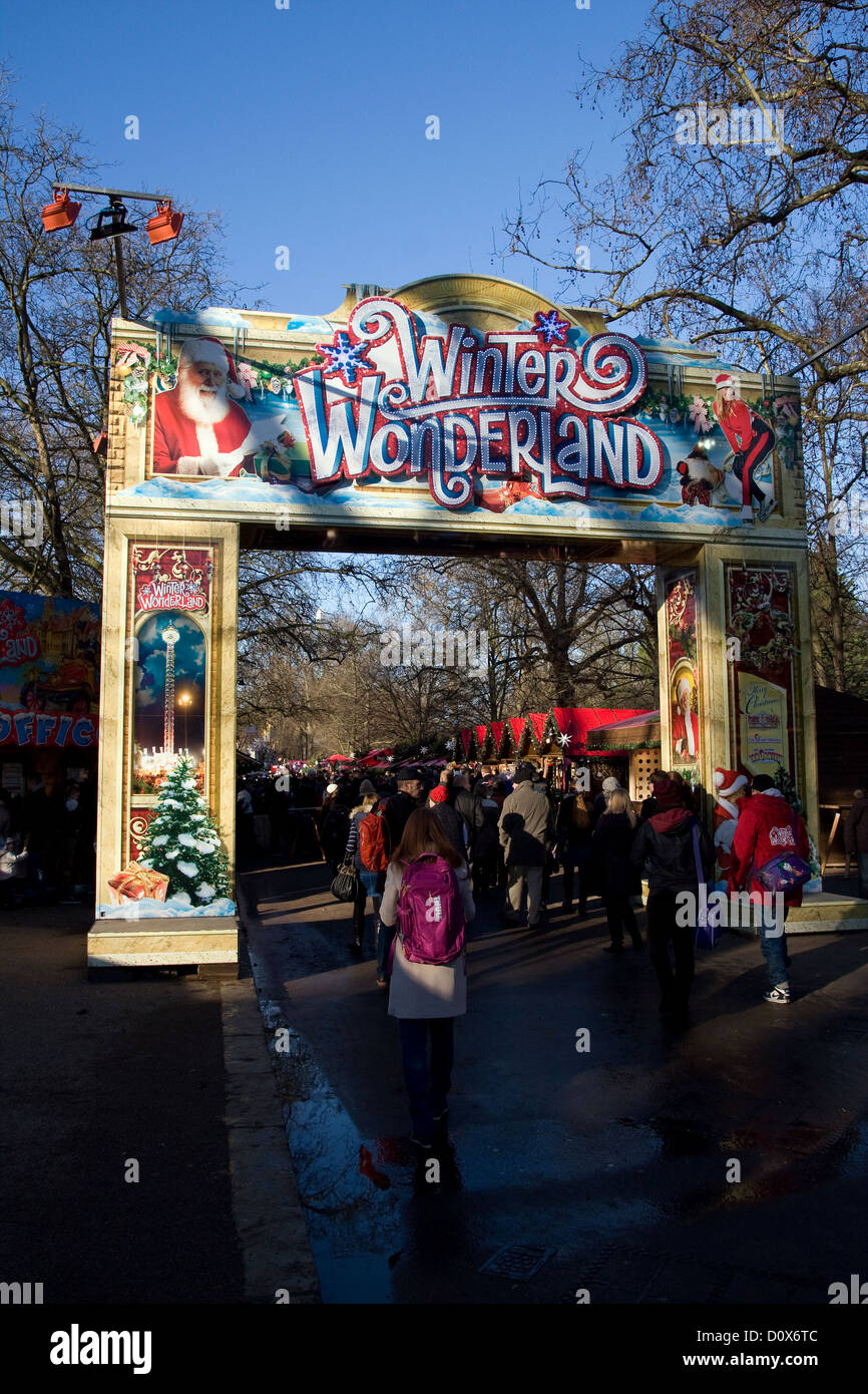 Winter Wonderland Christmas fair Hyde Park London England UK Europe