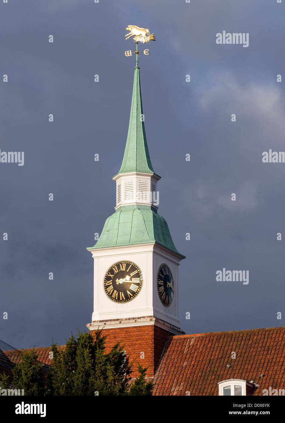 Clock tower and spire on the Hampshire County Council offices in
