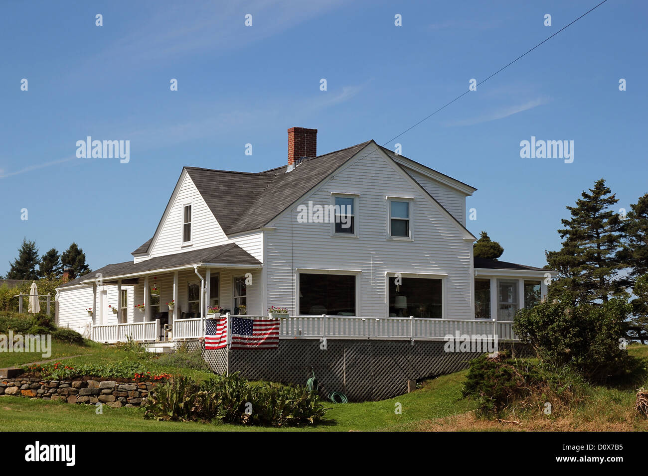 A home on Mohegan Island, Maine Stock Photo