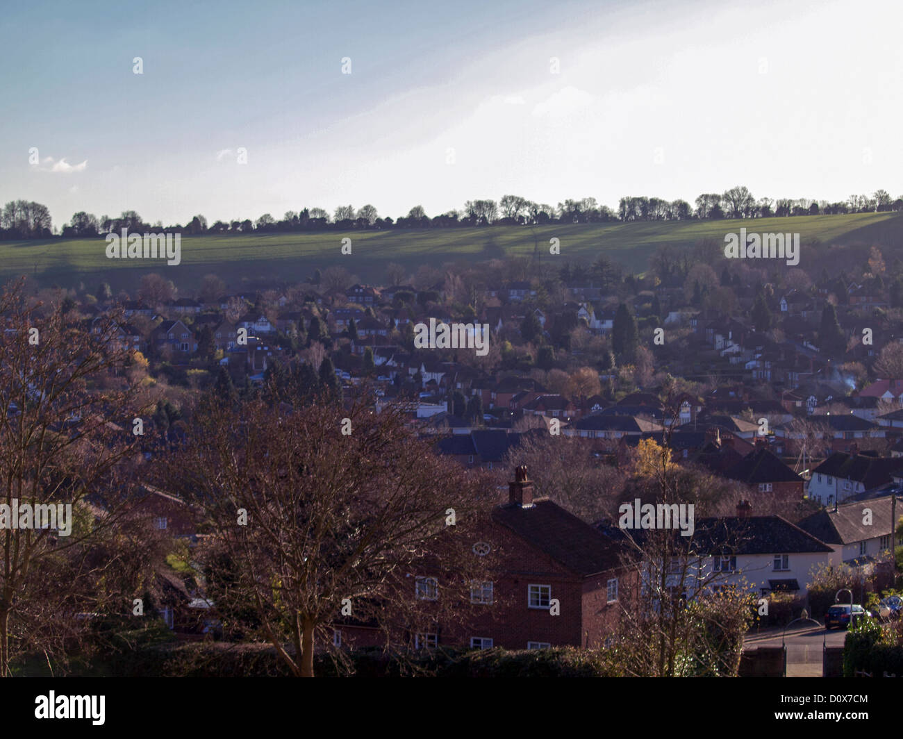 Aerial View Of Guildford From Cathedral Hill Showing Park Barn In