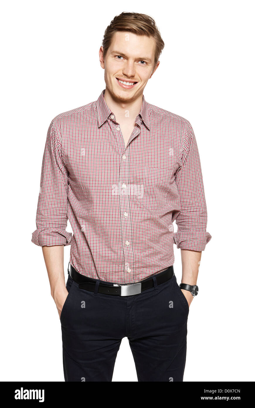 Vertical shot young man red hi-res stock photography and images - Alamy