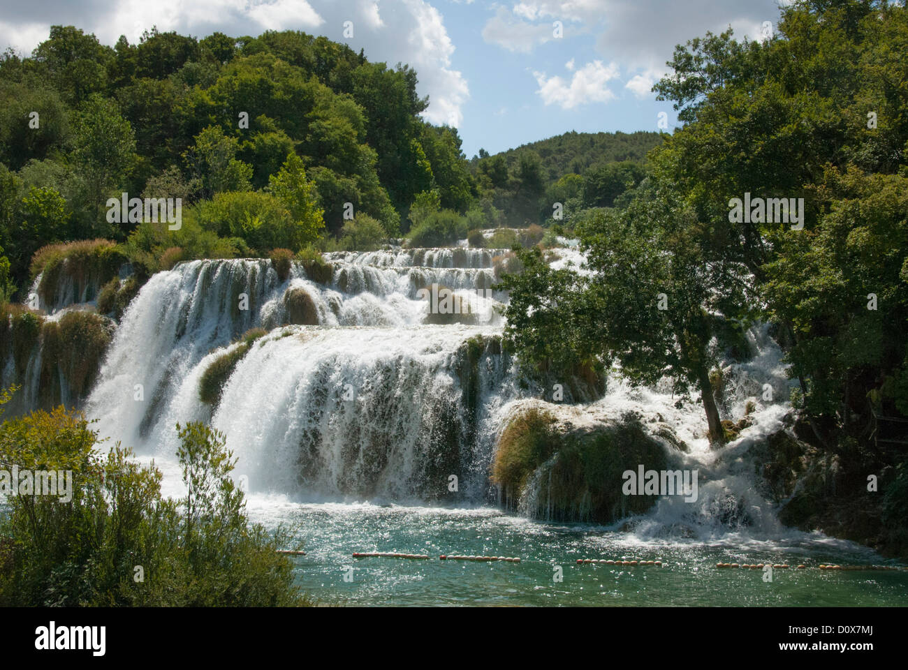 National Park Krka in Croatia, waterfalls Stock Photo