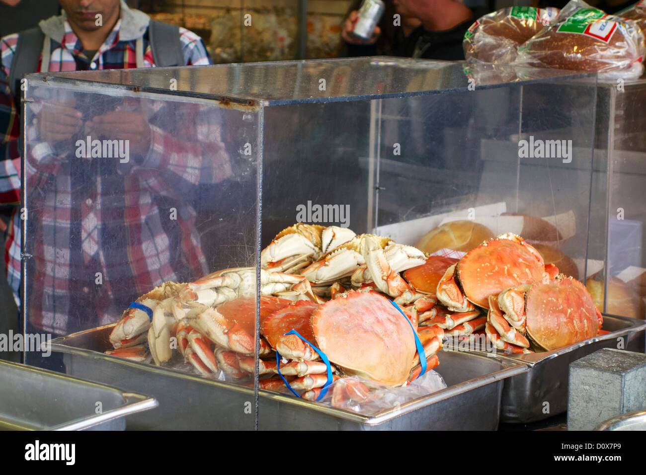 Fresh Dungeness crab. Fisherman's Wharf San Francisco California Stock