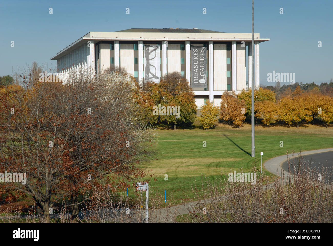 National Library of Australia looking across Lake Burley Griffin ...
