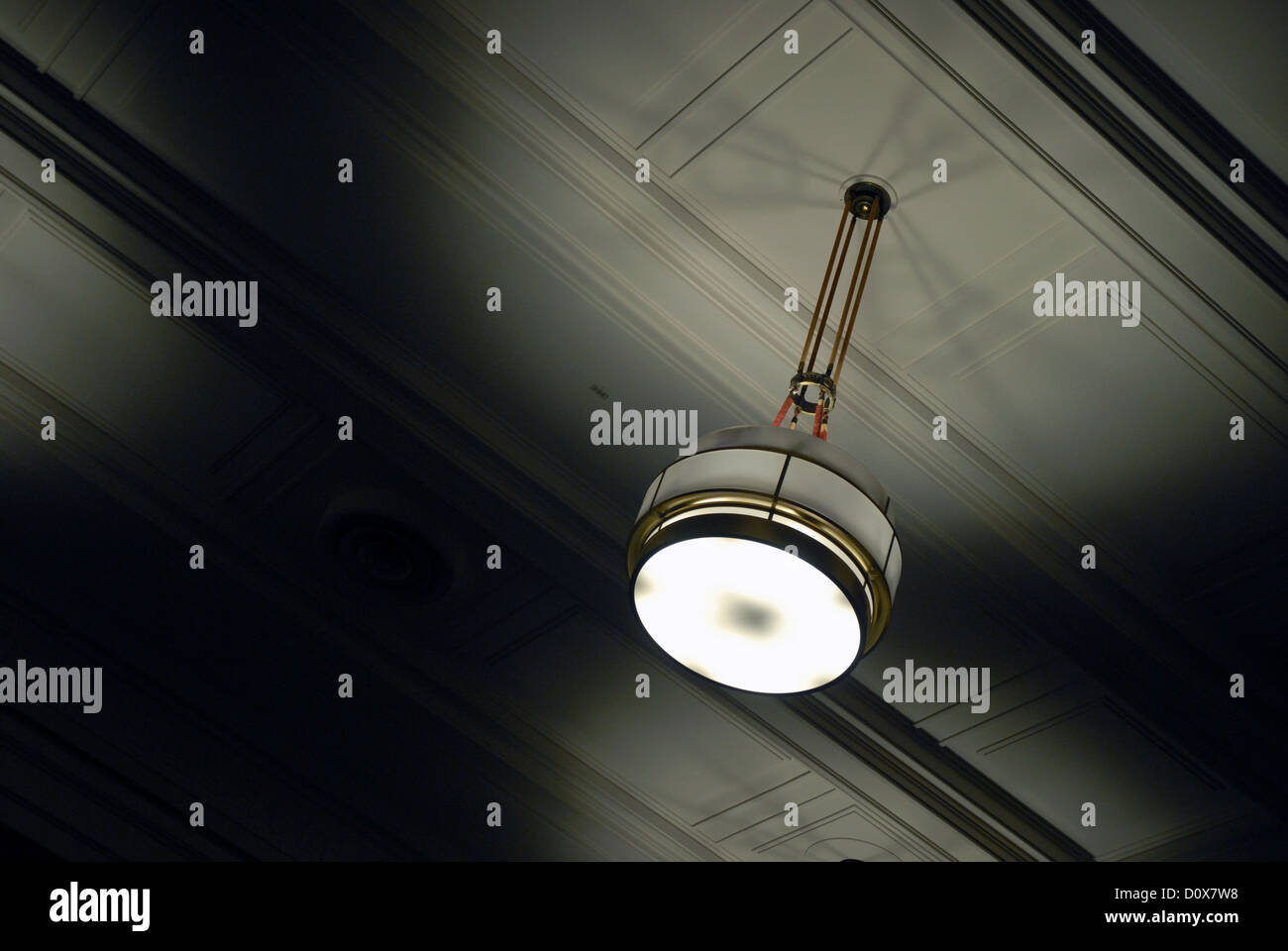Light fittings in Old Parliament, Canberra, ACT, Australia Stock Photo